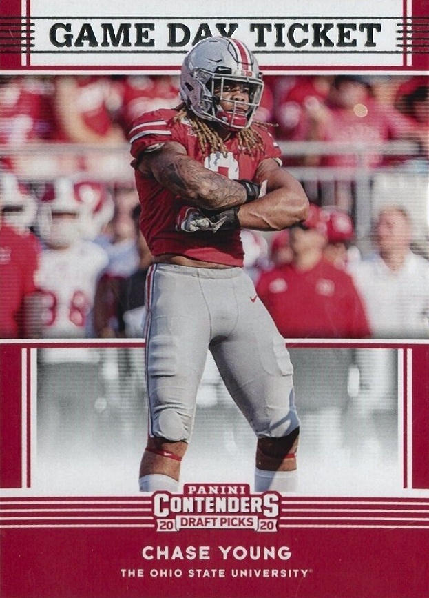2020 Panini Contenders Draft Picks Game Day Ticket Chase Young #2 Football Card