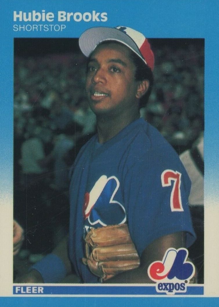 1987 Fleer Glossy Hubie Brooks #314 Baseball Card