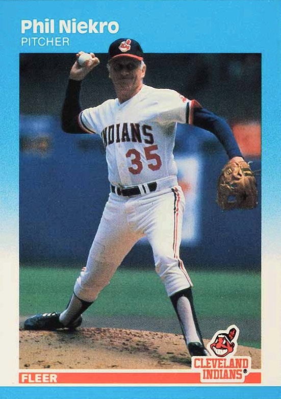 1987 Fleer Glossy Phil Niekro #254 Baseball Card