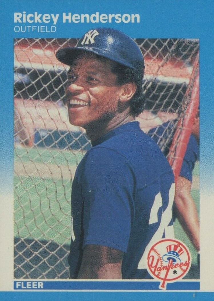 1987 Fleer Glossy Rickey Henderson #101 Baseball Card
