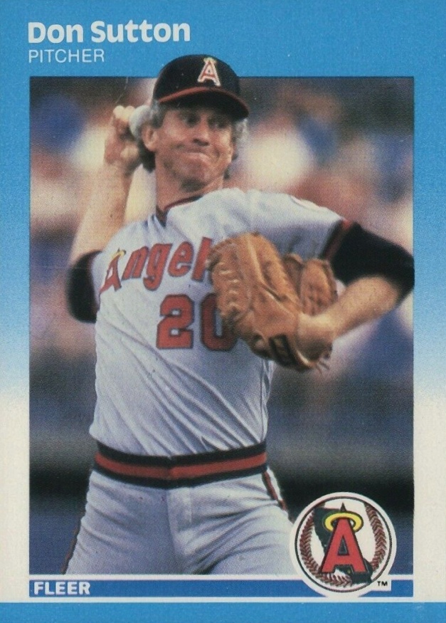 1987 Fleer Glossy Don Sutton #93 Baseball Card