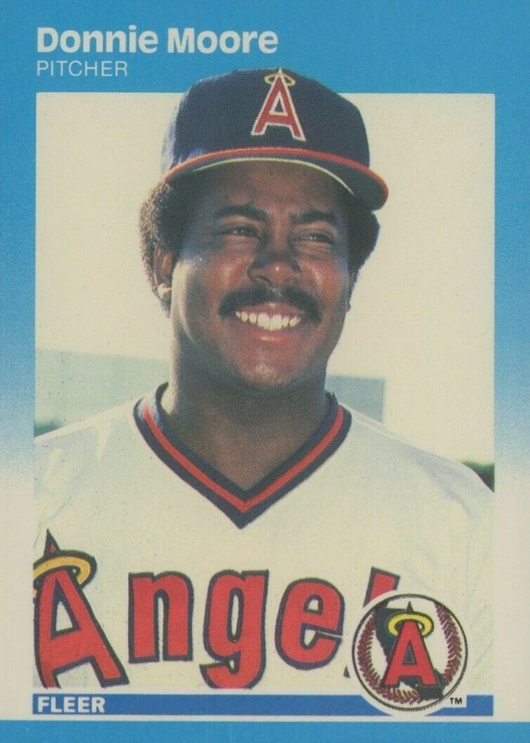1987 Fleer Glossy Donnie Moore #89 Baseball Card