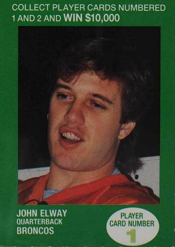 1990 British Petroleum John Elway #1 Football Card