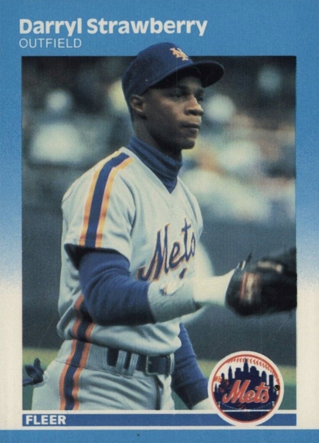 1987 Fleer Glossy Darryl Strawberry #23 Baseball Card