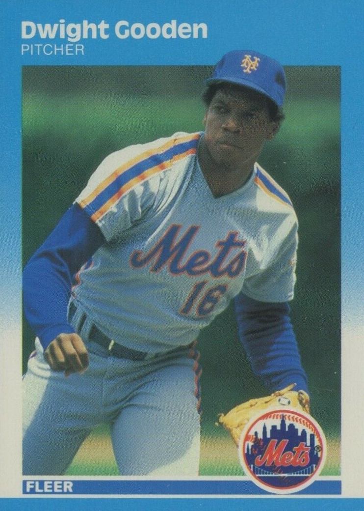 1987 Fleer Glossy Dwight Gooden #9 Baseball Card