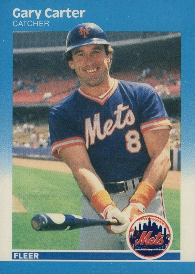 1987 Fleer Glossy Gary Carter #4 Baseball Card
