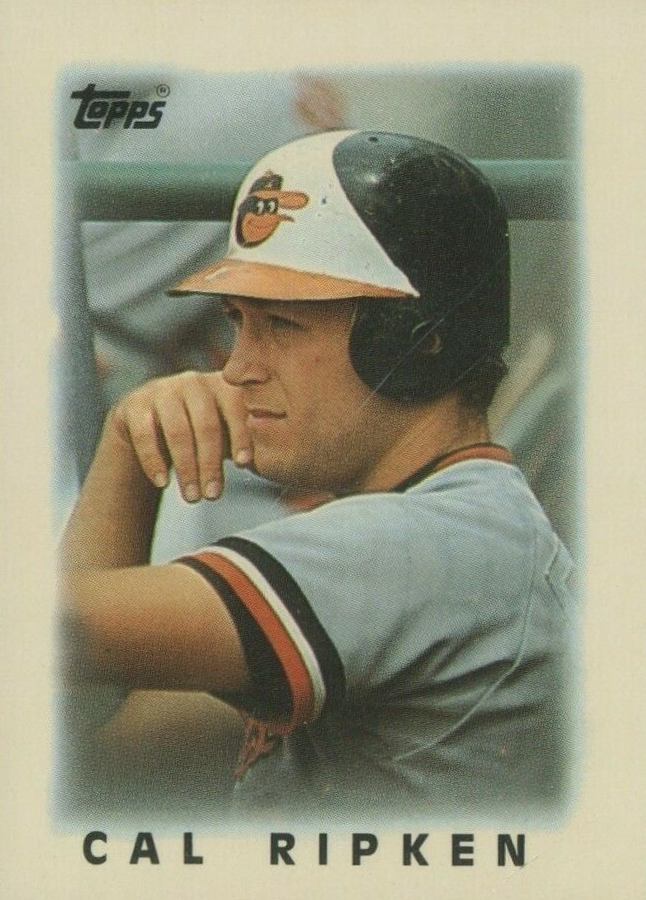 1986 Topps Mini League Leaders Cal Ripken Jr. #2 Baseball Card