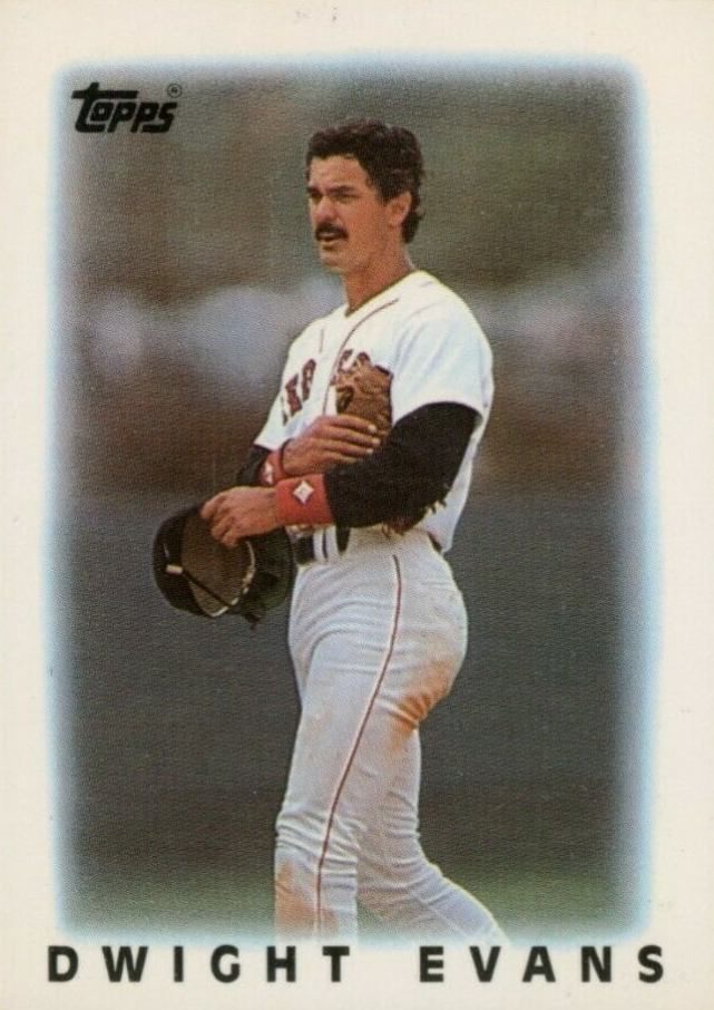 1986 Topps Mini League Leaders Dwight Evans #5 Baseball Card