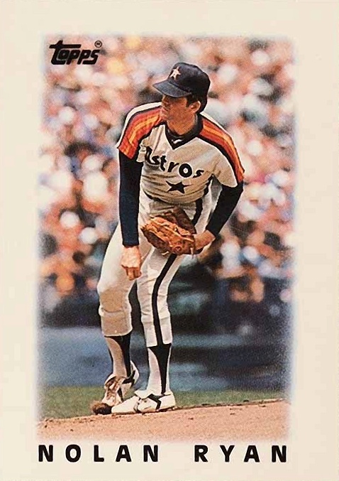 1986 Topps Mini League Leaders Nolan Ryan #43 Baseball Card