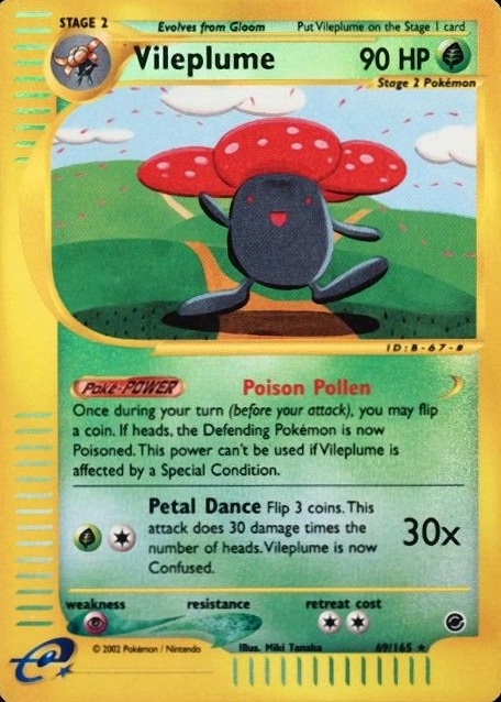 2002 Pokemon Expedition Vileplume-Reverse Foil #69 TCG Card