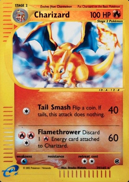 2002 Pokemon Expedition Charizard-Reverse Foil #39 TCG Card
