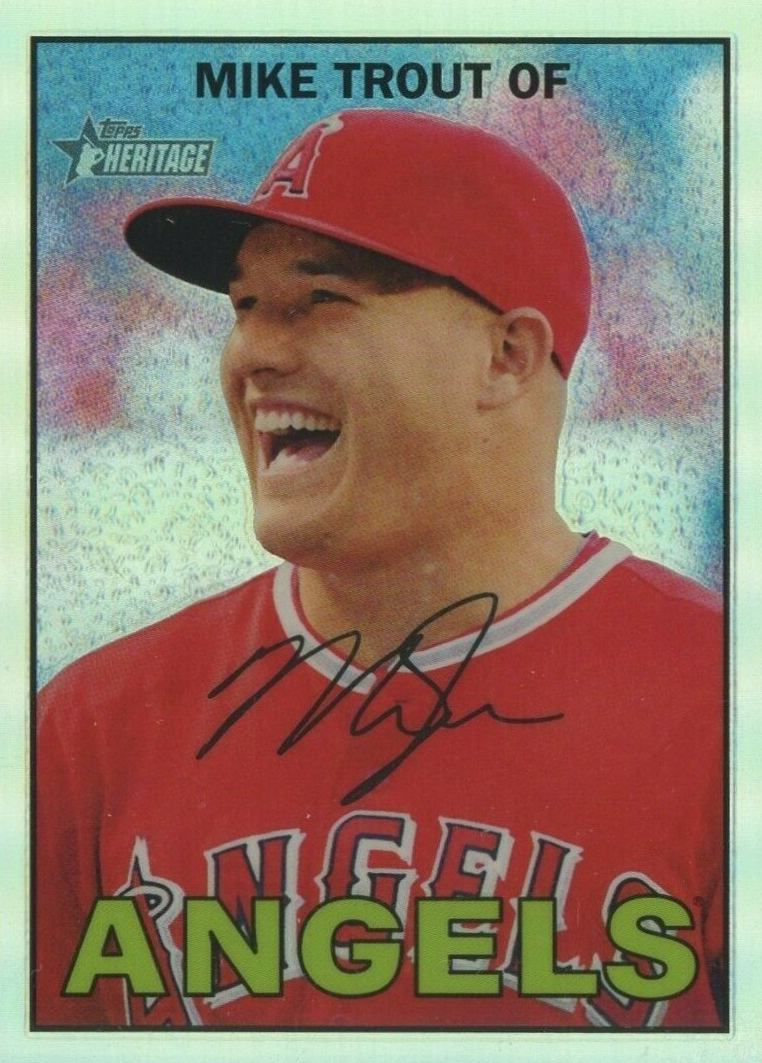 2016 Topps Heritage Mike Trout #500 Baseball Card