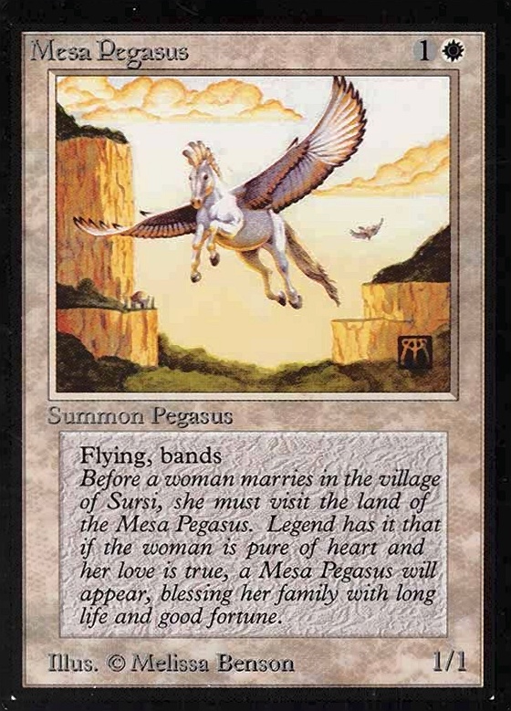 1993 Magic the Gathering Mesa Pegasus # TCG Card