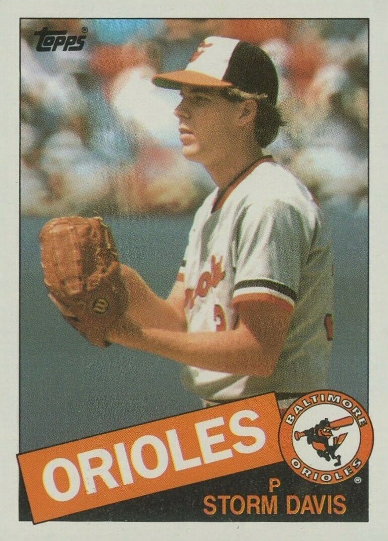 1985 Topps Storm Davis #599 Baseball Card