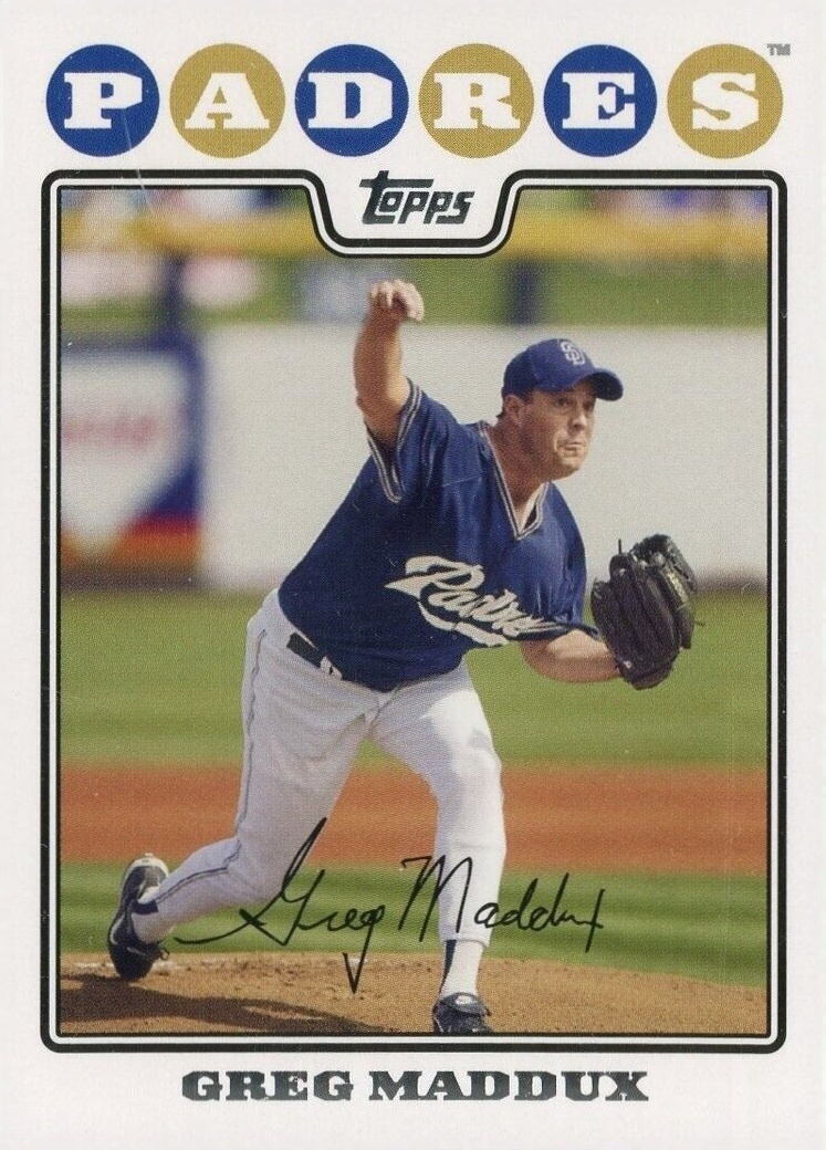 2008 Topps Greg Maddux #625 Baseball Card