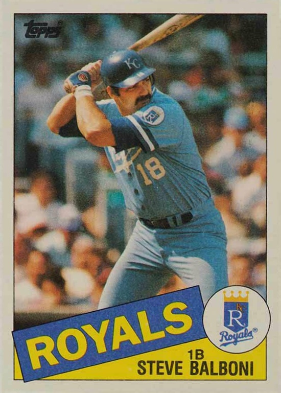 1985 Topps Steve Balboni #486 Baseball Card