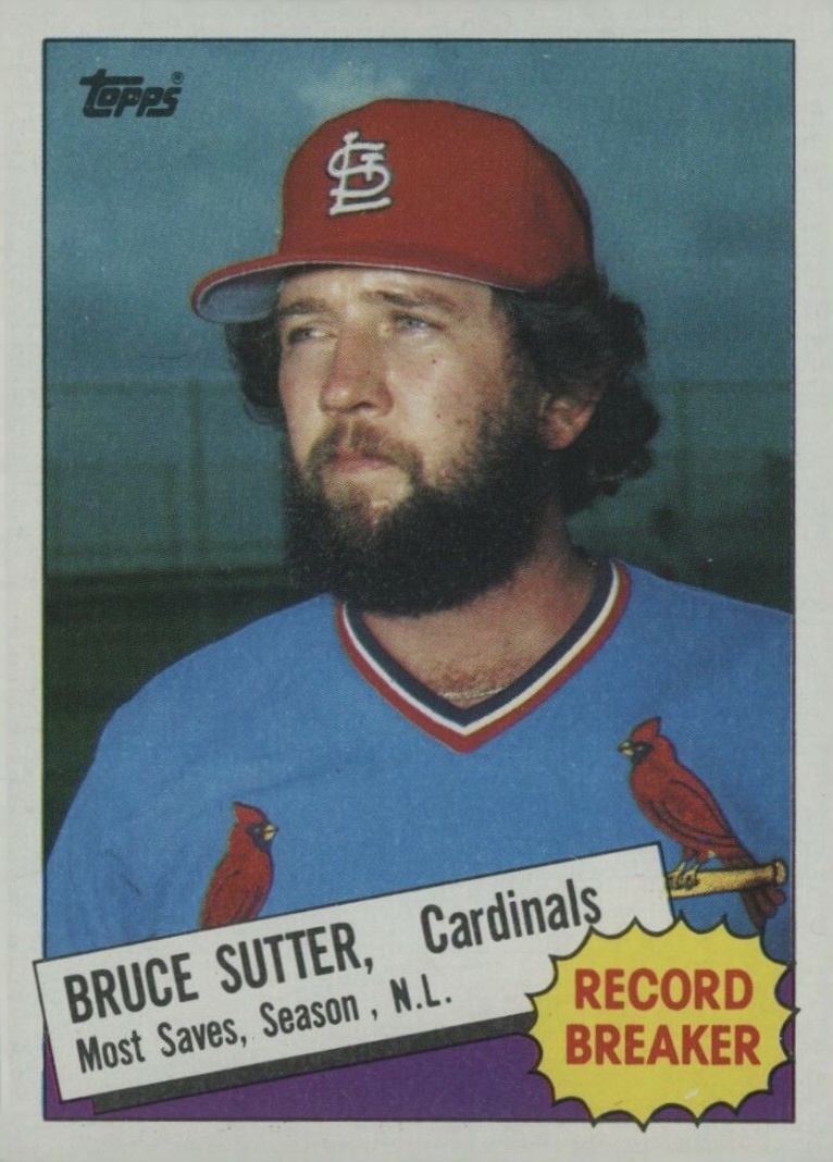 1985 Topps Bruce Sutter #9 Baseball Card
