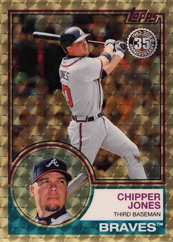 2018 Topps Silver Pack 1983 Chrome Promo Chipper Jones #100 Baseball Card