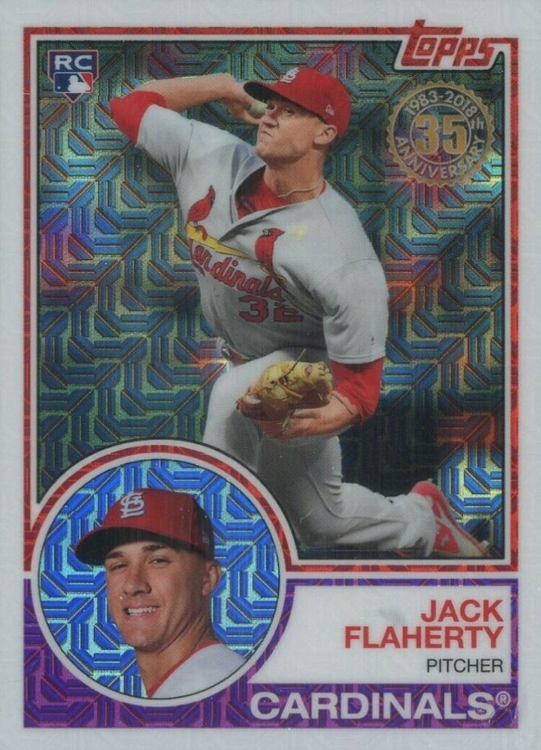 2018 Topps Silver Pack 1983 Chrome Promo Jack Flaherty #14 Baseball Card