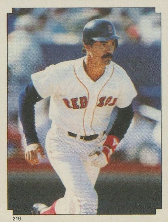 1984 Topps Stickers Dwight Evans #219 Baseball Card