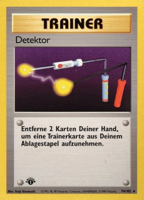 1999 Pokemon German  Detektor #74 TCG Card