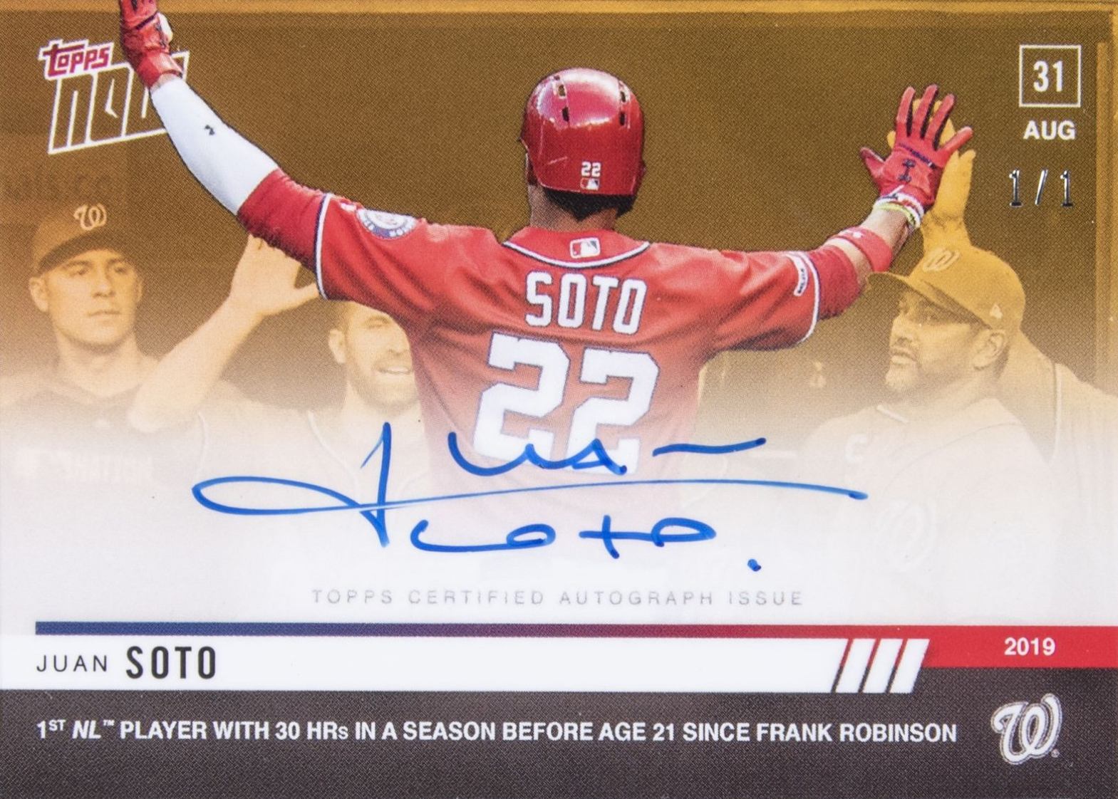 2019 Topps Now Juan Soto #773F Baseball Card