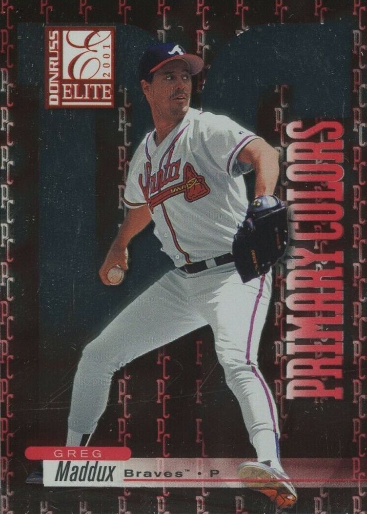 2001 Donruss Elite Primary Colors Greg Maddux #PC-8 Baseball Card