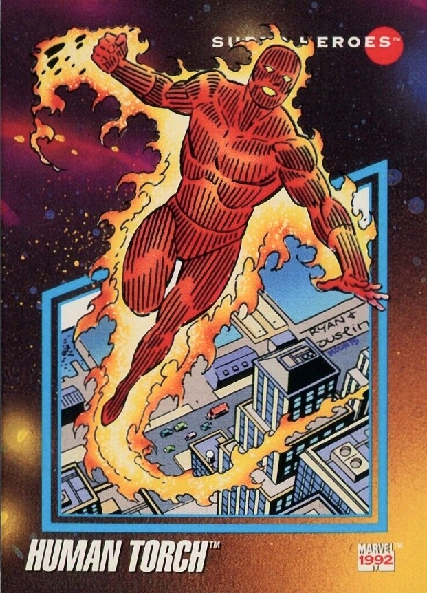 1992 Marvel Universe Human Torch #58 Non-Sports Card