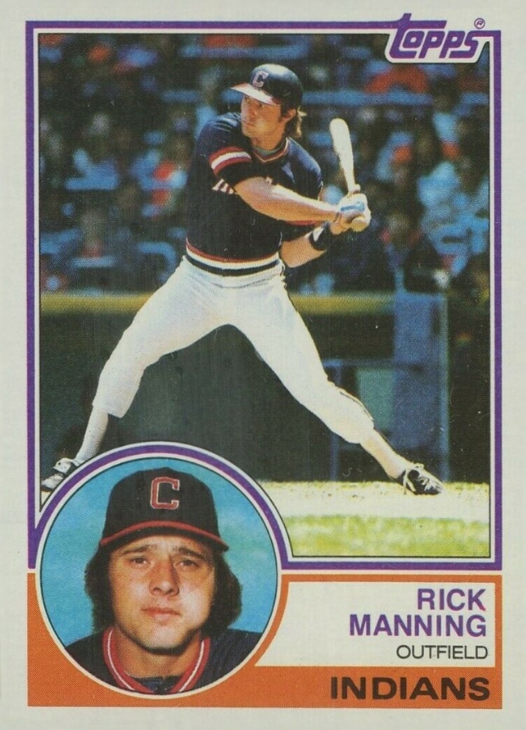 1983 Topps Rick Manning #757 Baseball Card