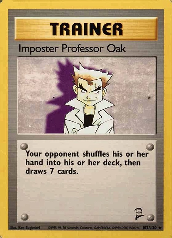 2000 Pokemon Game Base II  Imposter Prof. Oak #102 TCG Card