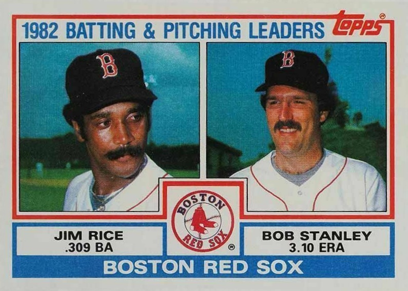 1983 Topps Red Sox Batting & Pitching Leaders #381 Baseball Card