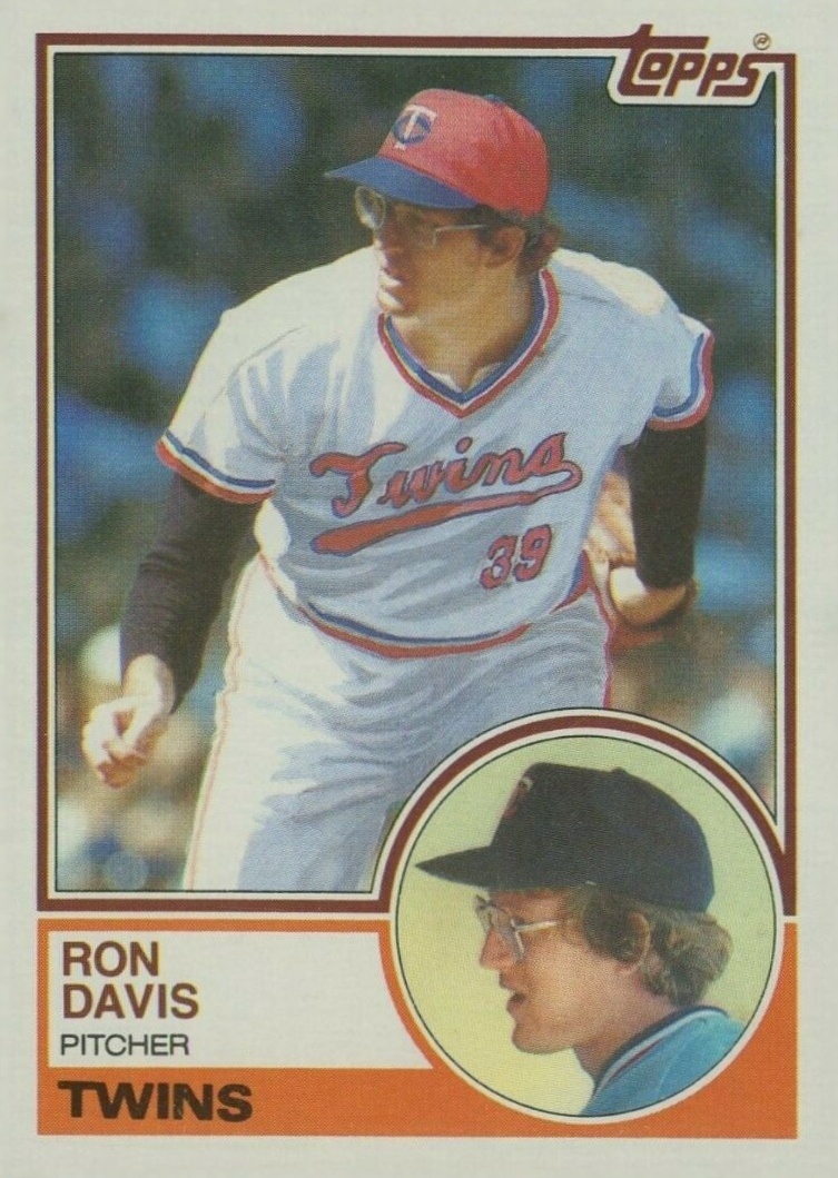 1983 Topps Ron Davis #380 Baseball Card