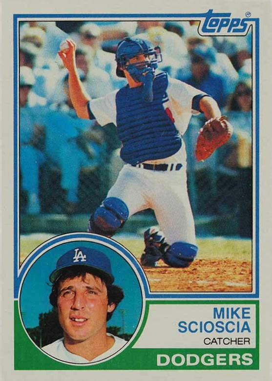 mike scioscia dodgers baseball card