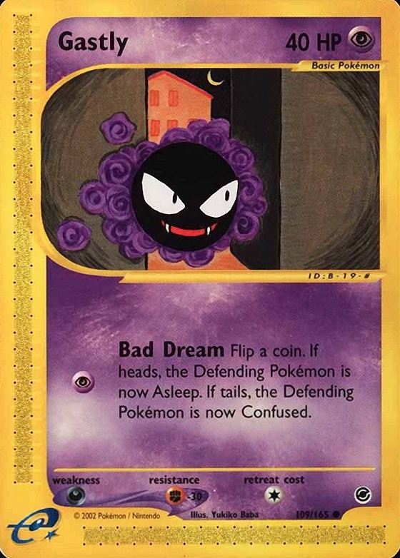2002 Pokemon Expedition Gastly #109 TCG Card