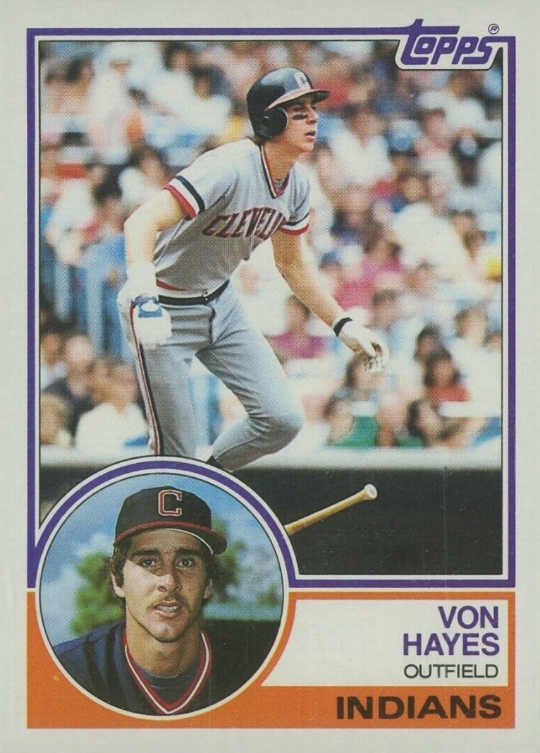 1983 Topps Von Hayes #325 Baseball Card
