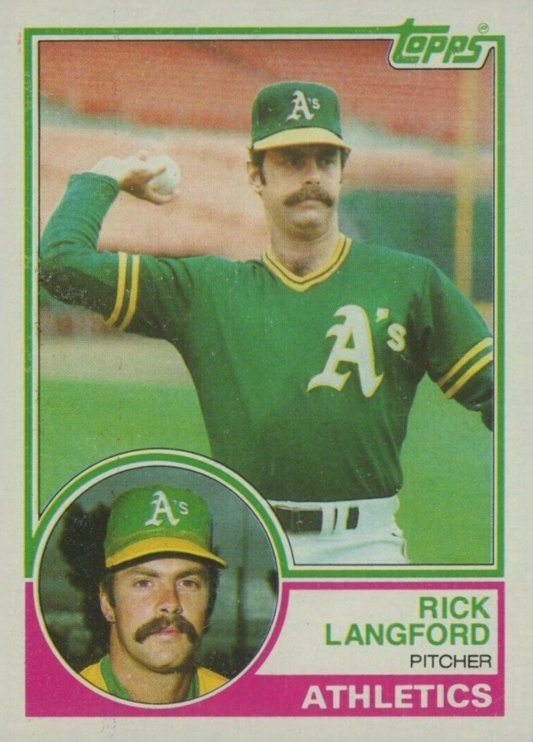 1983 Topps Rick Langford #286 Baseball Card