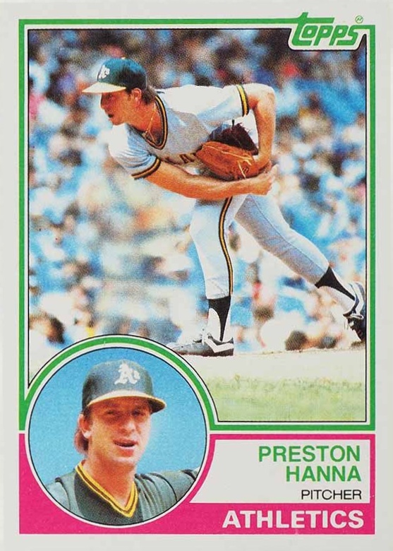 1983 Topps Preston Hanna #127 Baseball Card