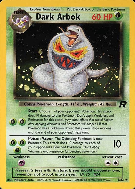 2000 Pokemon Rocket Dark Arbok-Holo #2 TCG Card