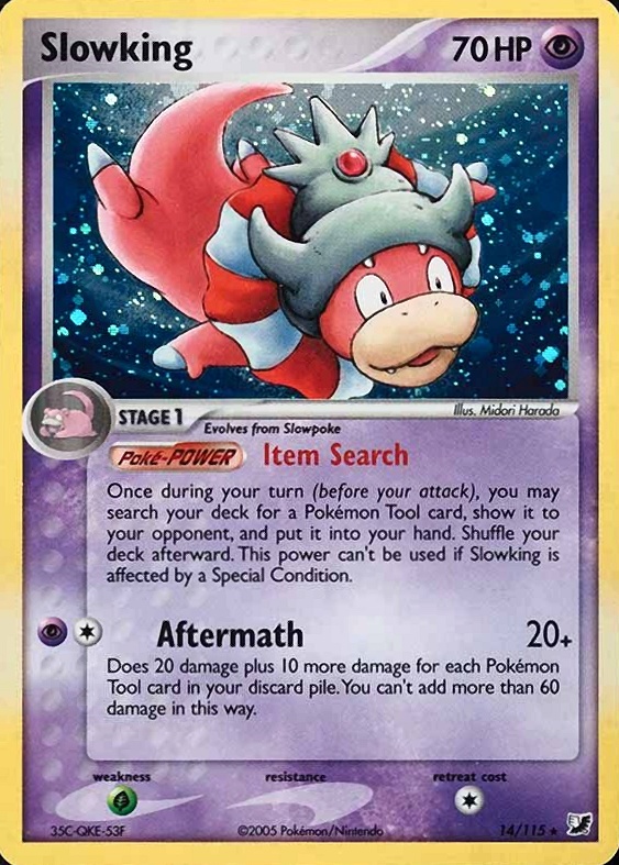 2005 Pokemon EX Unseen Forces Slowking-Holo #14 TCG Card