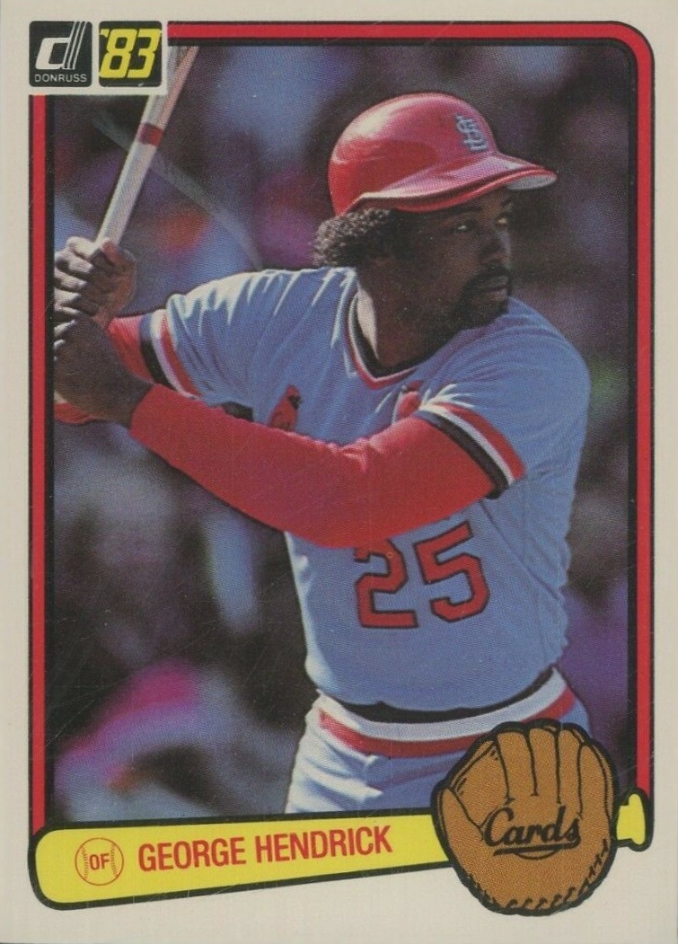 1983 Donruss George Hendrick #404 Baseball Card