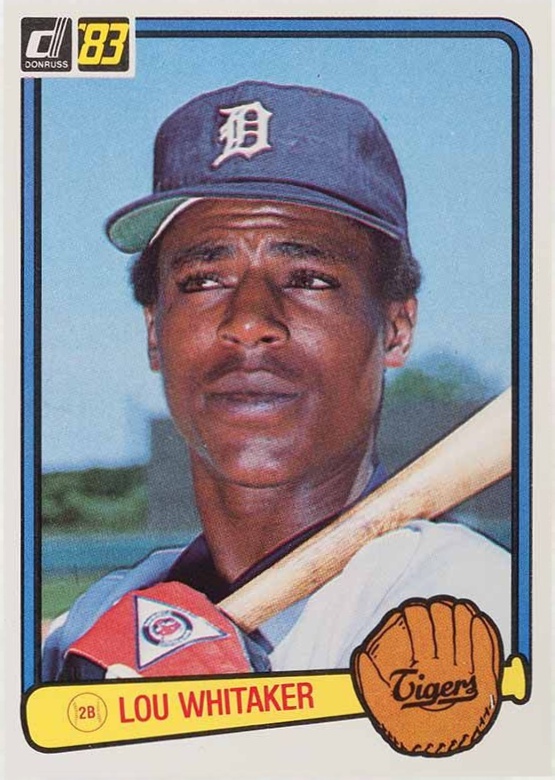 1983 Donruss Lou Whitaker #333 Baseball Card