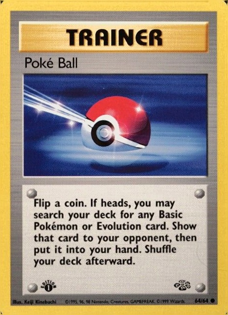1999 Pokemon Jungle Poke Ball #64 TCG Card