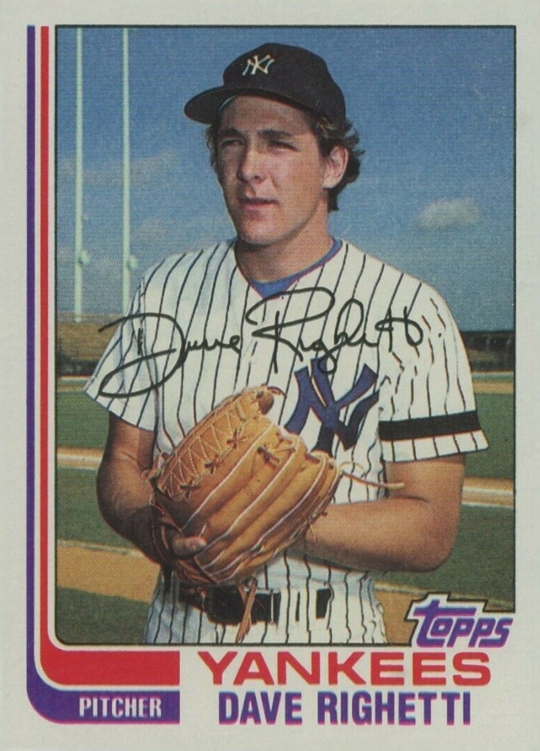 1982 Topps Dave Righetti #439 Baseball Card