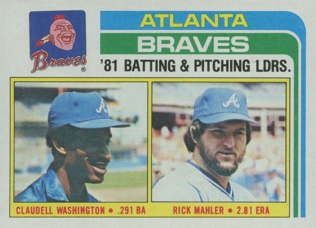 1982 Topps Braves Batting/Pitching Leaders #126 Baseball Card