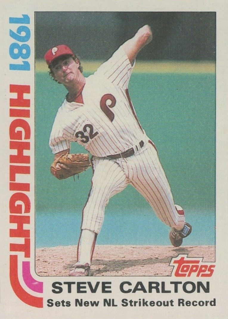 1982 Topps Steve Carlton #1 Baseball Card