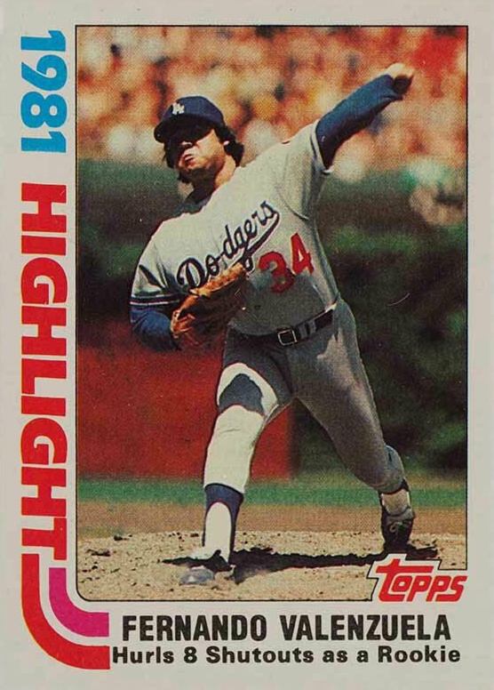 1982 Topps Fernando Valenzuela #6 Baseball Card
