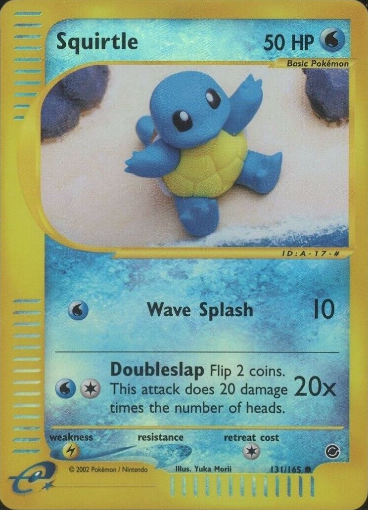 2002 Pokemon Expedition Squirtle-Reverse Foil #131 TCG Card