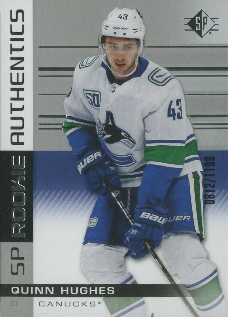 2019 SP Quinn Hughes #136 Hockey Card