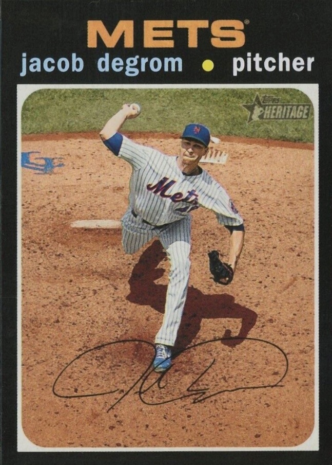 2020 Topps Heritage Jacob deGrom #406 Baseball Card