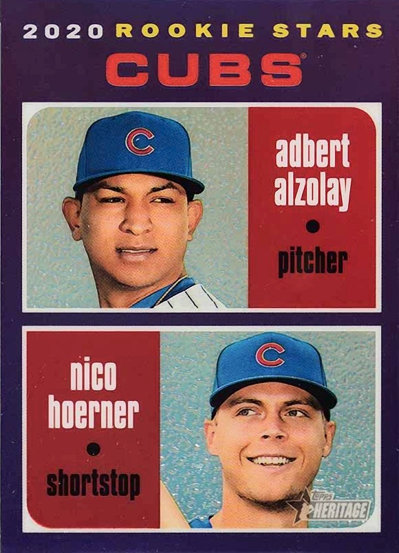 2020 Topps Heritage Adbert Alzolay/Nico Hoerner #121 Baseball Card